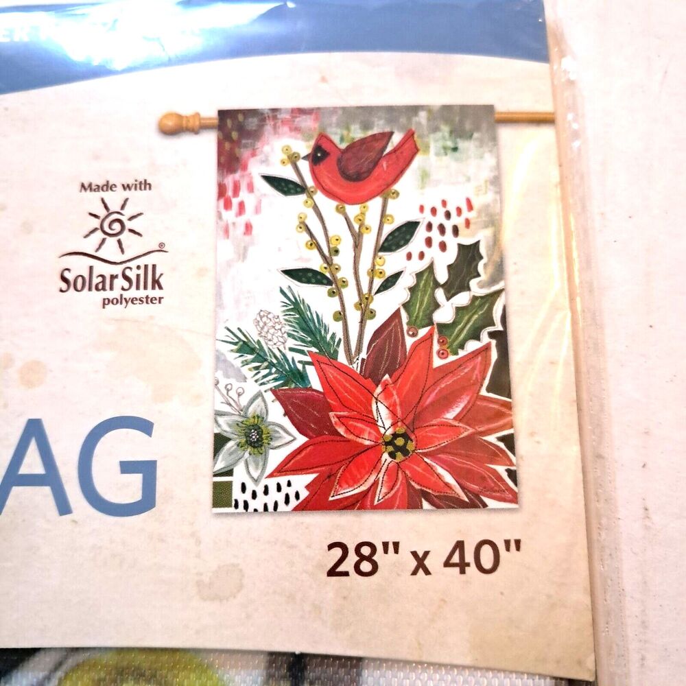 Breeze Art Garden Flag Banner Cardinal Bird Yard Studio M 28" x 40"